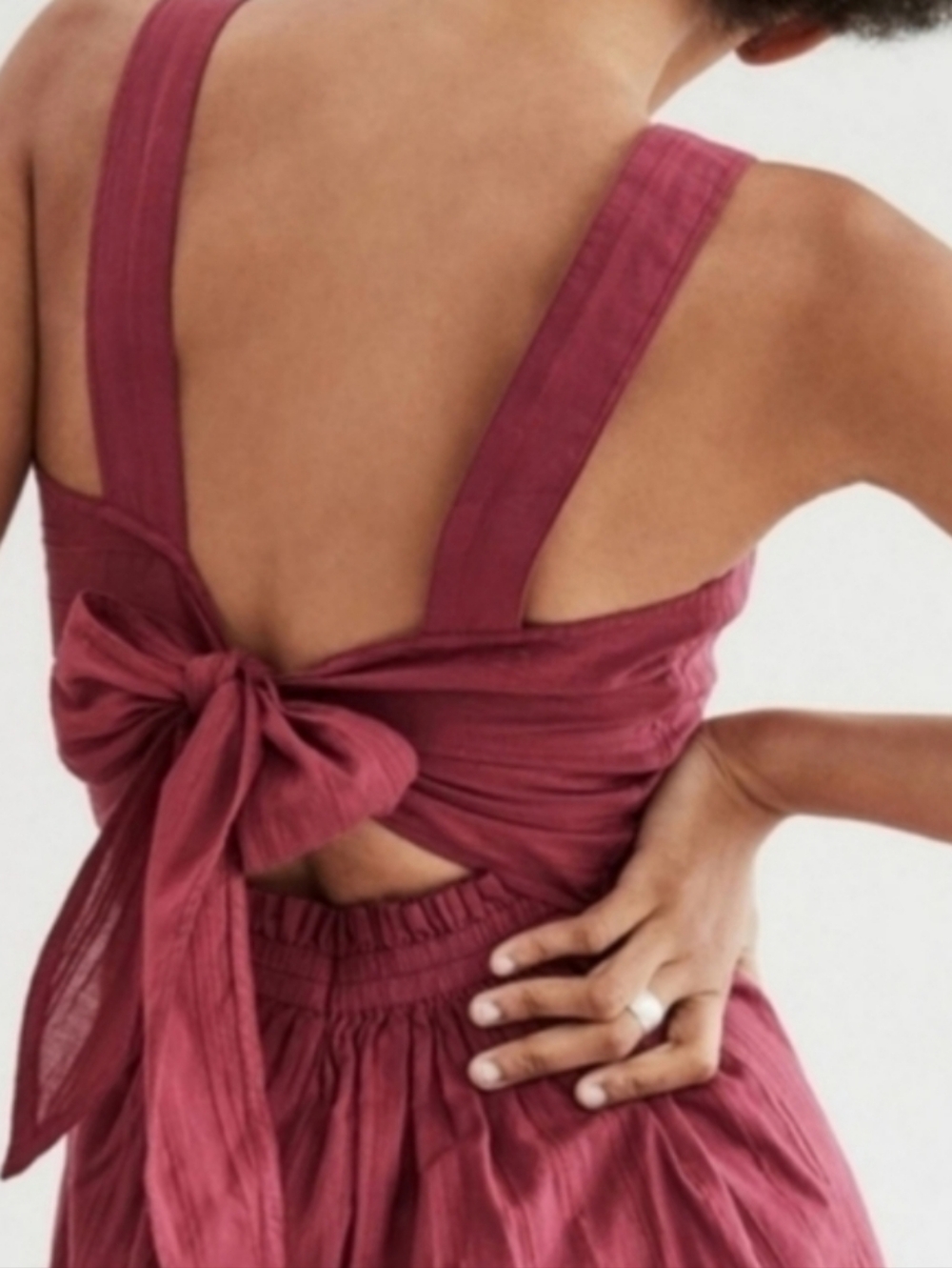 Madewell Alexa Chung Bow Back Tie Dress in Antique Rose Size 2